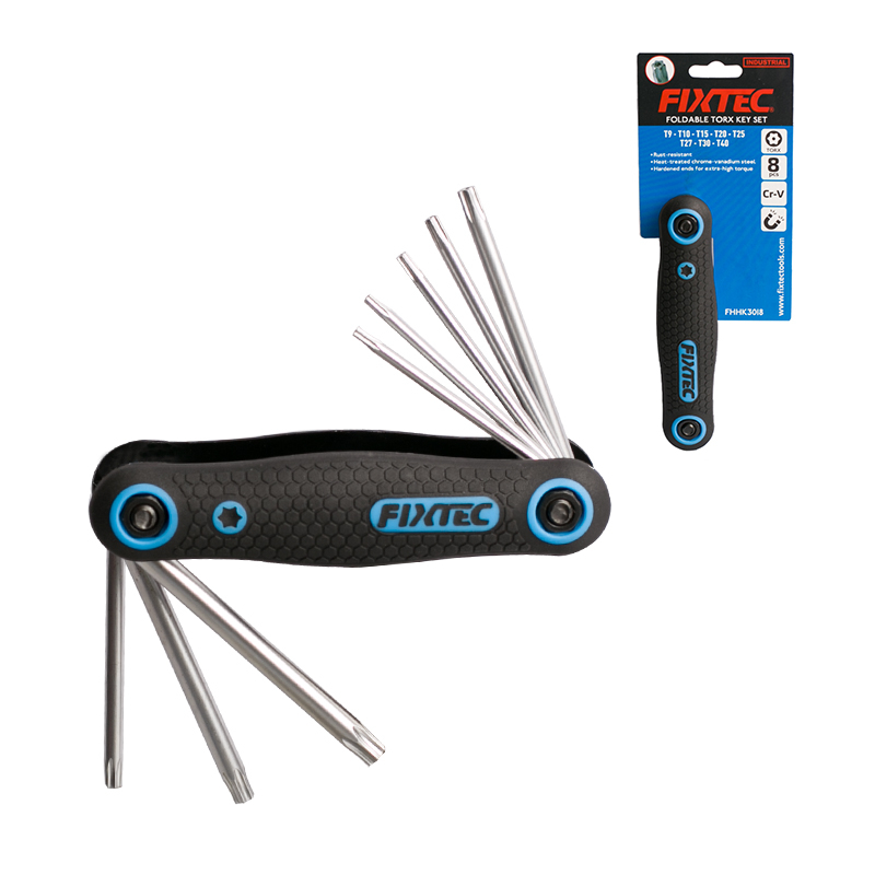 Juego de llaves Torx plegables de 8 piezas